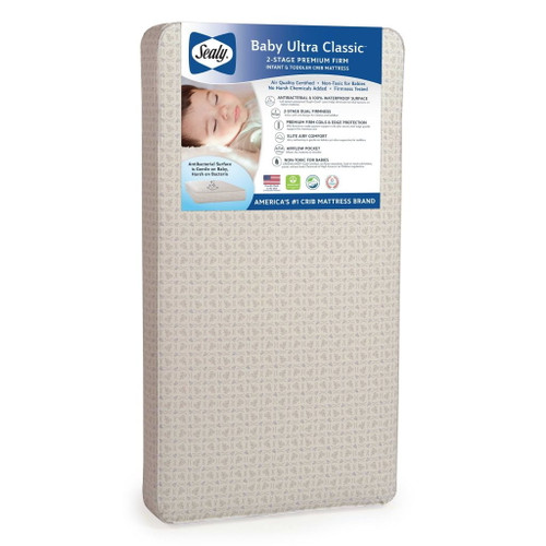 Sealy Baby Ultra Classic Antibacterial 2-stage 204 Coil Crib Mattress