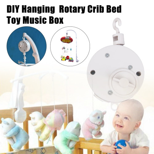 Boobeauty Baby Mobile Bed Bell Infant Crib Bed Hanging Musical Bell Electric Music Box Bed Decoration Toy With Rotating Hook