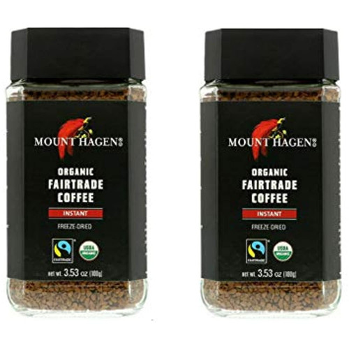Mount Hagen Organic Freeze Dried Instant Coffee, 3.53 Oz Pack Of 2