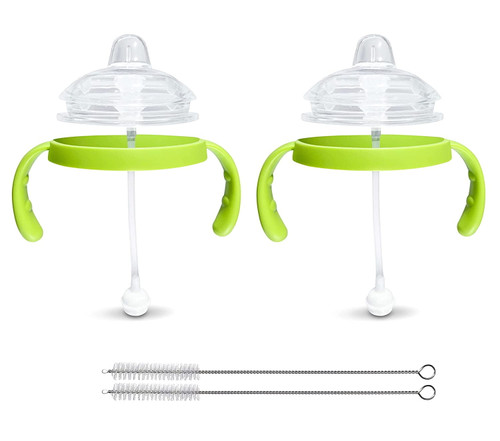 Sippy Cup Conversion Kit For Comotomo Baby Bottles | 2-count | With Weighte