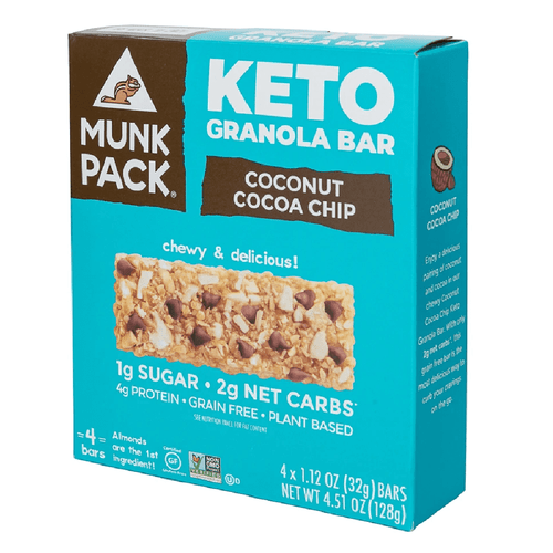 Munk Pack Grain Free Gluten Free Plant Based Coconut Cocoa Chip Keto Granola Bar, 4.51 Oz [pack Of 6]