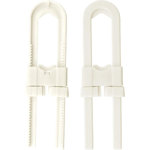 Elitebaby Sliding Safety Lock With Latch For Cabinet, Door, 4 Pack, White