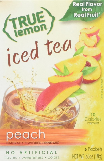 Peach Iced Tea Mix By True Lemon | Instant Powdered Drink Packets That Quench Your Thirst, Kit Includes 4 Boxes Of Mouth Watering Peach (iced Tea)