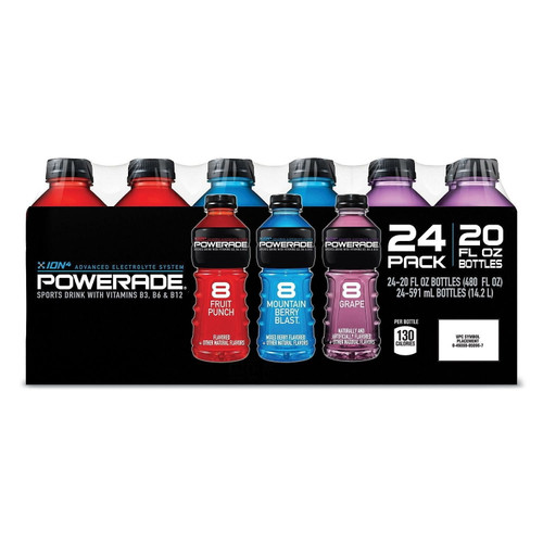 Powerade Ion4 Sports Drink, Variety, 20 Ounce (24 Count)