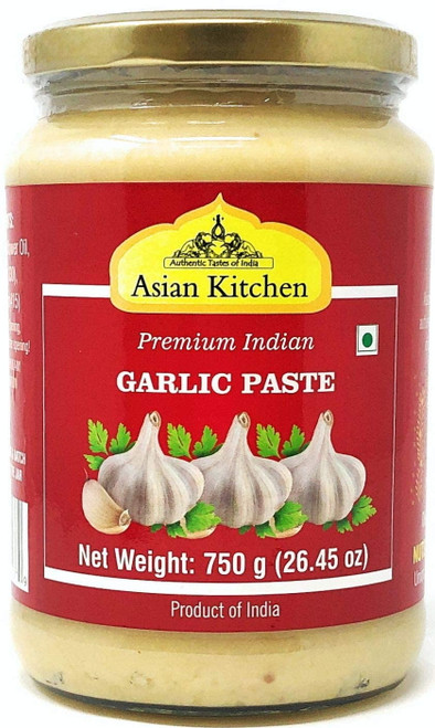 Asian Kitchen Garlic Cooking Paste 26.5oz (750g) ~ Vegan | Glass Jar | Gluten Free | Non-gmo | No Colors | Indian Origin