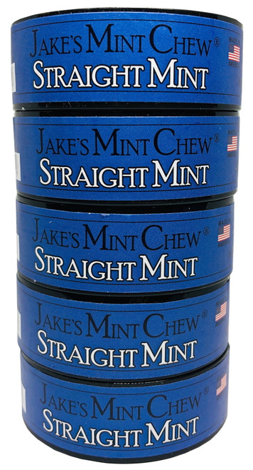 Jake's Mint Chew - Straight Mint - 5ct Tobacco & Nicotine Free!