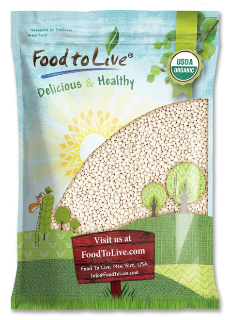 Organic Navy Beans, 15 Pounds — Non-gmo, Kosher, Raw, Vegan — By Food To Live
