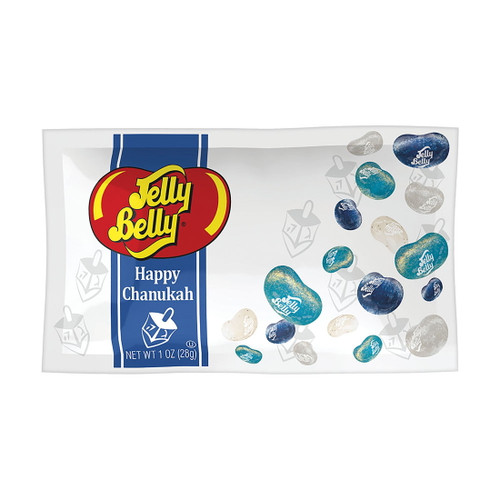 Chanukah Jelly Belly, Blue/white, 1 Oz., 30/display