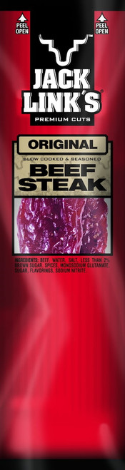 Jack Link's Beef Steak, Protein Snack, Original, 1.0oz (1 Steak)
