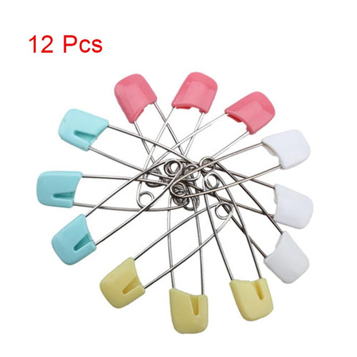 Personalrea 12pcs Baby Safety Shower Cloth Diaper Pins Holder Accessories
