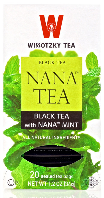 Wissotzky Black Tea With Nana Mint 1.2 Oz (pack Of 3)