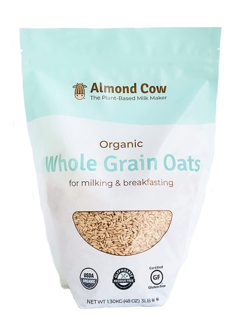 Almond Cow | Bulk Organic Whole Grain Oats For Plant-based Milk Making | 3lbs | Certified Gluten-free | Vegan | Usda Certified Organic | Non-gmo Project Verified | Glyphosate Residue Free - (1 Pack)