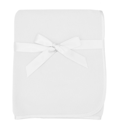 Tl Care Fleece Blanket With Satin Trim, White, 3/8, For Boys And Girls