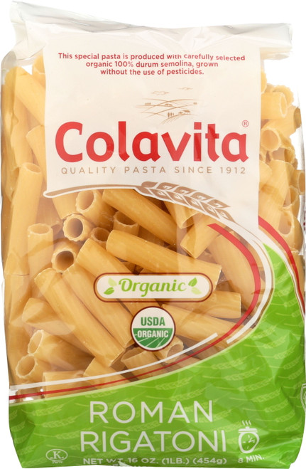 Colavita Organic Roman Rigatoni Pasta, 16 Ounce