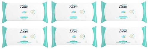 Dove Baby Wipes, Fragrance Free, Sensitive Moisture, As Gentle As Water, Suitable For Newborns, 50 Ct (pack Of 6) + Beyond Bodiheat Patch, 1 Ct