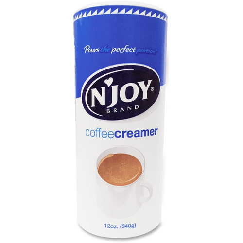 Njoy N'joy Nondairy Creamer - Regular Flavor - 0.75 Lb (12 Oz) Canister - 1each | Bundle Of 5 Each