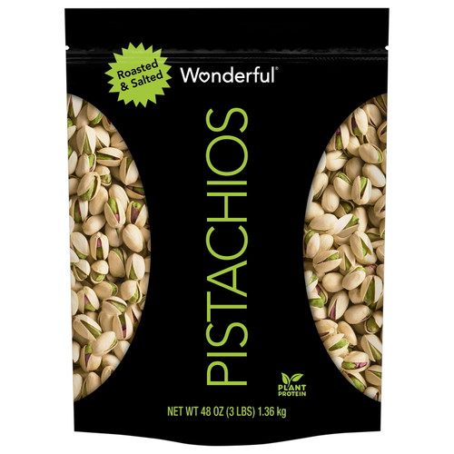 Wonderful Pistachios, Roasted & Salted, 48 Ounce Resealable Pouch