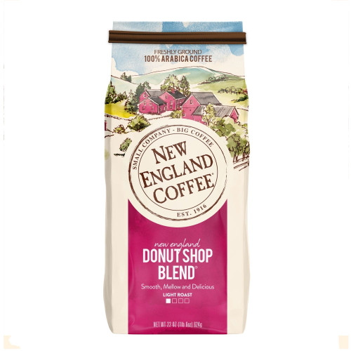 New England Coffee Donut Shop Blend Ground Coffee, 22 Oz
