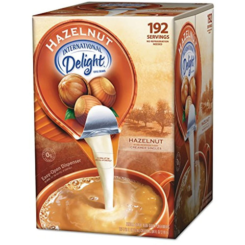 International Delight 827965 Liquid Non-dairy Coffee Creamer, Hazelnut, 0.4375 Oz Cups, 192 Cups/ct