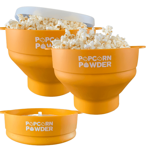 Popcorn Powder | Popcorn Popper | Collapsible & Microwavable - Yellow