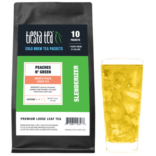 Tiesta Tea Peaches N´ Green Cold Brew Tea, Smooth Peach Green Tea