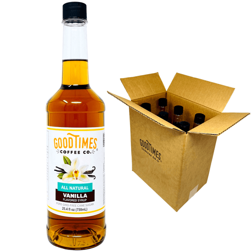 Vanilla Syrup, All Natural, Vegan, Gluten-free, Non-gmo Cane Sugar, 25.4 Fluid Ounce Bottle (pack Of 6)