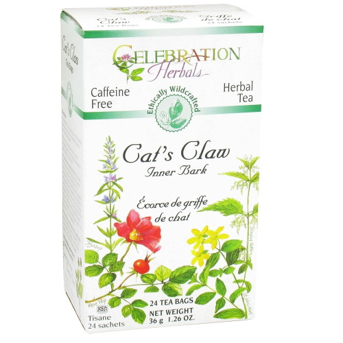 Celebration Herbals Herbal Tea Caffeine Free Cat's Claw Inner Bark 24 Tea Bags