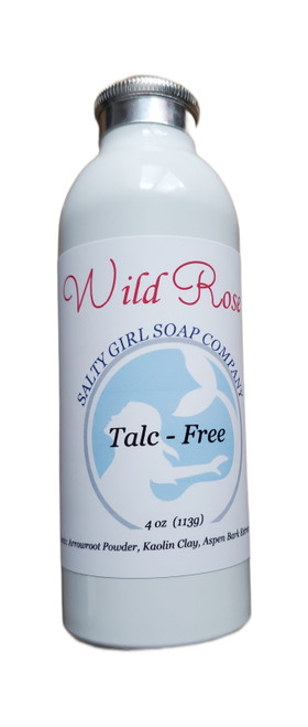Body Powder - Talc Free Powder - Wild Rose - Natural Skincare,  By Salty Girl Soap Company