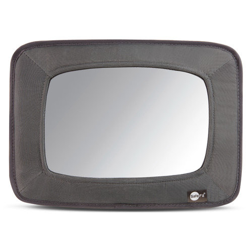 Safefit Baby Wide View Auto Mirror For Car Seat, Baby Car Mirror, Crash-tested And Shatter Resistant, Gray