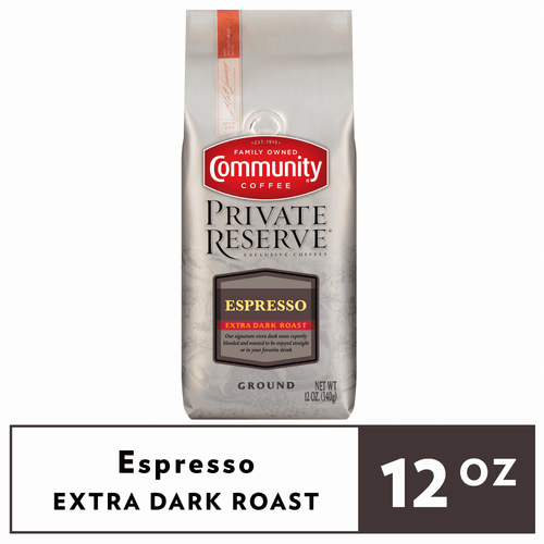 Community® Coffee Private Reserve® Espresso Extra Dark Roast Ground Coffee 12 Oz. Bag