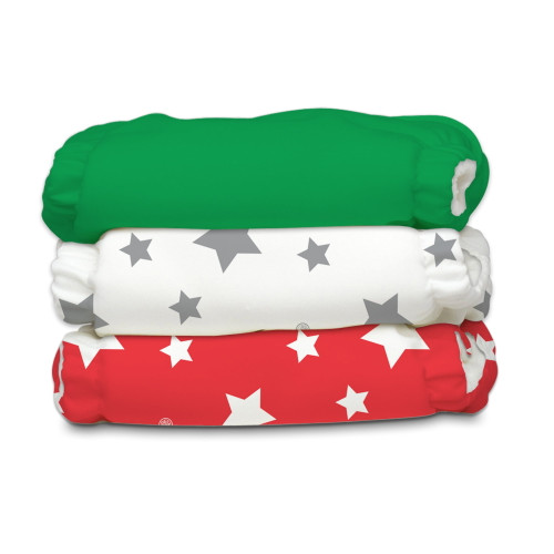 Charlie Banana - 3 Diapers 6 Inserts One Size Hybrid Aio, Tuscany