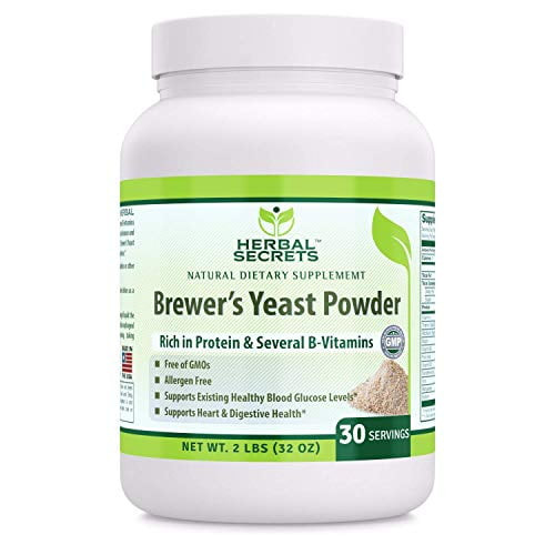 Herbal Secrets Brewer's Yeast Powder (32 Oz) 2 Lb Gmo-free - Allergen Free - Supports Heart & Digestive Health
