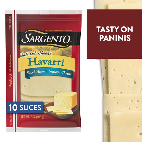 Sargento® Sliced Havarti Natural Cheese, 10 Slices