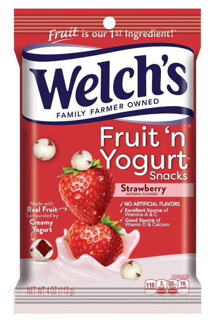 (price/case)welch's 10034856124860 Fruit 'n Yogurt Strawberry 12-4 Ounce