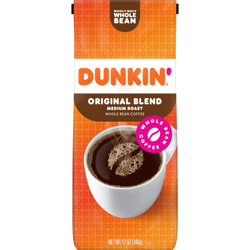 Dunkin' Original Blend Whole Bean Coffee, Medium Roast, 12 Ounces