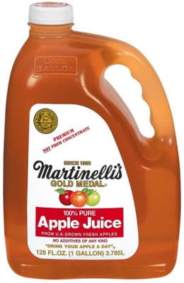 Martinelli's Gold Medal Apple Juice With 100% Pure Apple Juice, 128 Fl Oz, 1 Gallon