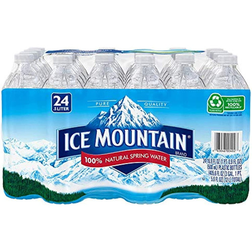 Ice Mountain Natural Spring Water: 24 Pck (16.9 Fl Oz.) + Bonus
