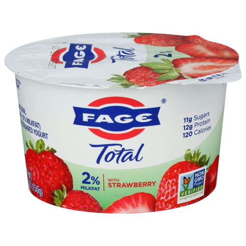 Fage Total Strawberry 2 Percent Milkfat Greek Yogurt, 5.3 Ounce -- 12 Per Case.