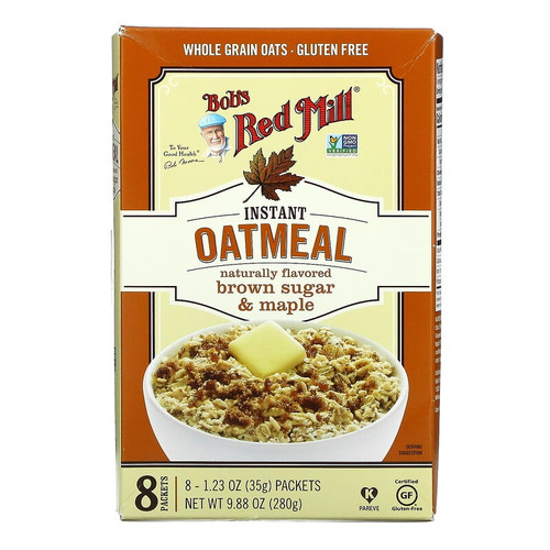 Bob's Red Mill, Instant Oatmeal Packets, Brown Sugar & Maple, 8 Packets, 1.23 Oz