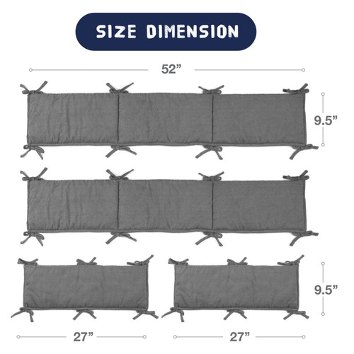 Njoeus Black Friday Deals 2022 Crib Bed Fence Soft Bag Stitching Bed Bed Surround Breathable Cotton Anti-collision Baby Bed Surround Kit