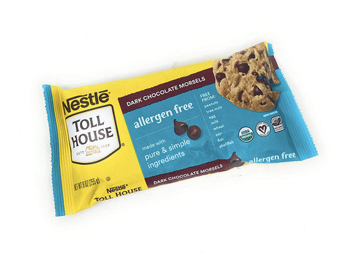 Nestle Tollhouse Dark Chocolate Morsels Allergen Free Baking Chips - 1 Bag - Free From 8 Allergens