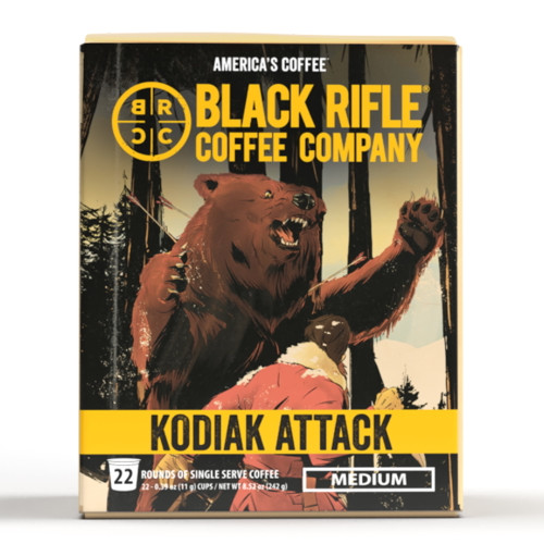 Black Rifle Coffee Kodiak Attack Single-serve Pods, Medium Roast, 22 Ct