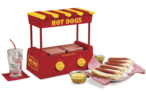 Nostalgia Nhdr8ry Hot Dog Roller And Bun Warmer, 8 Hot Dog And 6 Bun Capacity