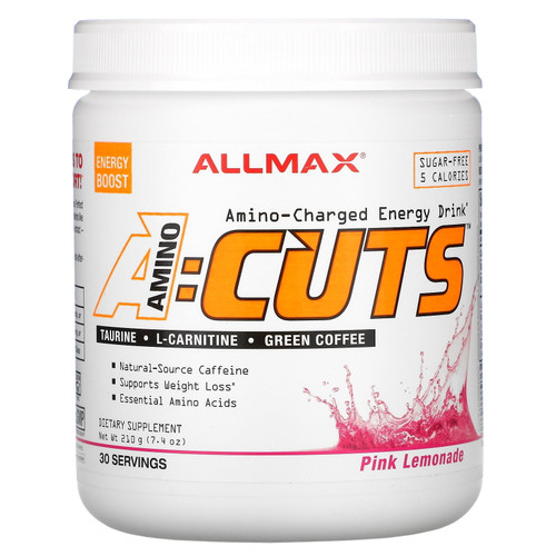 Acuts, Amino-charged Energy Drink, Pink Lemonade, 7.4 Oz (210 G), Allmax
