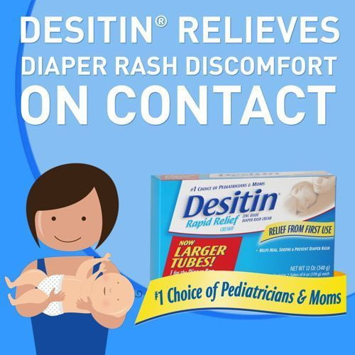 Desitin Rapid Relief Diaper Rash Cream, 12 Ounces