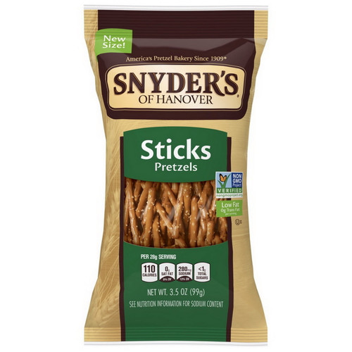 (price/case)snyder's Of Hanover Pretzel Sticks 3.5 Ounce Bag - 8 Per Case