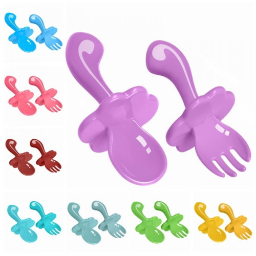 First Self Feed Baby Utensils – Anti-choke, Bpa-free Baby Spoon And Fork Toddler Utensils Set By Da Boom,2pcs