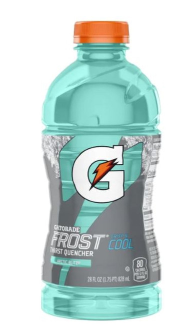 Gatorade Frost Arctic Blitz, Thirst Quencher Sports Drink, 28 Oz Bottle, Quantity Of 15