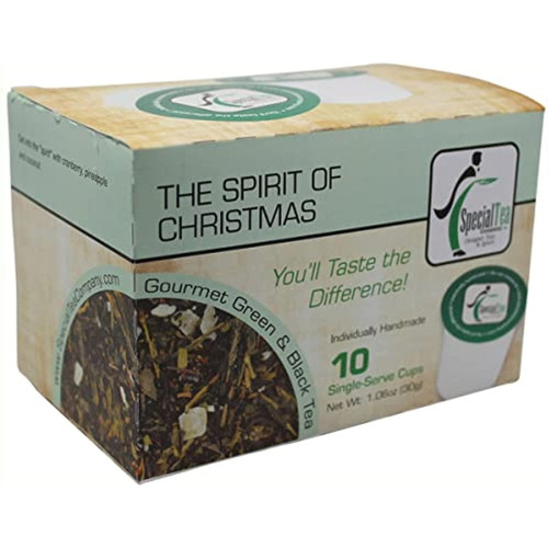 Special Tea Green Tea Single Serve Cup, The Spirit Of Christmas, 10 Count