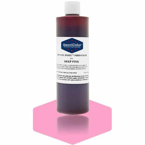 Americolor, Soft Gel Paste Food Color, Deep Pink 13.5 Oz